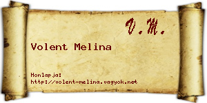 Volent Melina névjegykártya